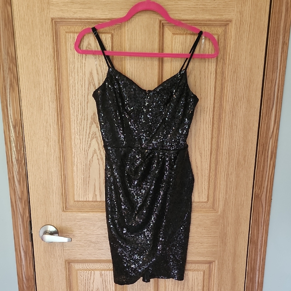 Speechless Black Bodycon Mini Dress Spaghetti Strap